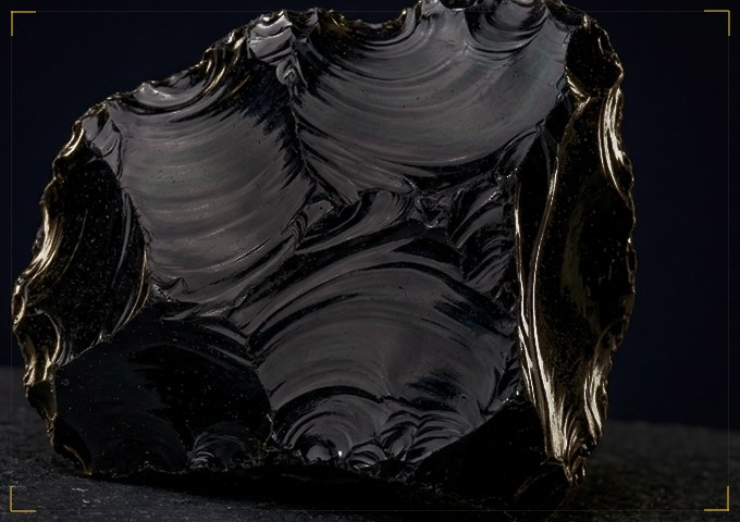 Apache Tear Obsidian natural mineral specimen