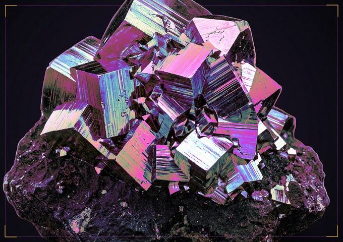 Rainbow Hopper Bismuth natural mineral specimen
