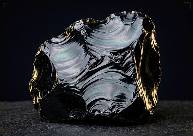 Black Obsidian natural mineral specimen