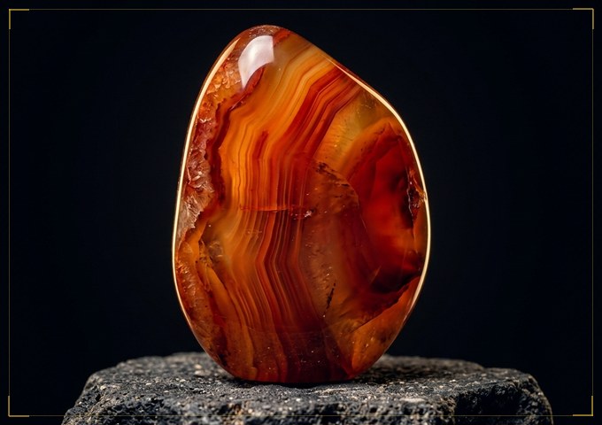 Carnelian natural mineral specimen