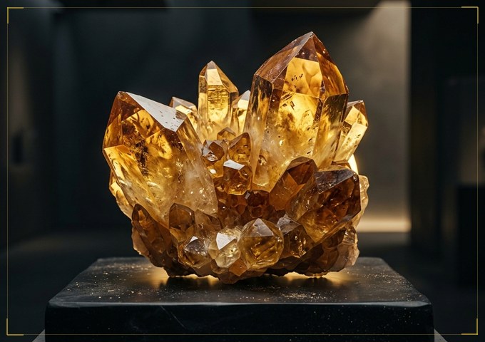 Citrine natural mineral specimen
