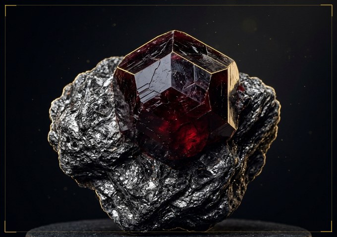 Almandine Garnet natural mineral specimen