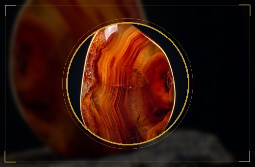 Carnelian Flame Carvings
