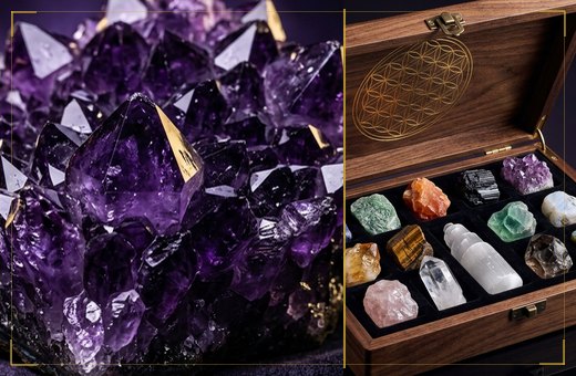 Boards and Stones for Decorative Crystal Grids